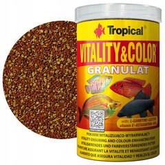 Maistinės granulės žuvims Tropical Vitality&Color, 550g цена и информация | Аквариумы и оборудование | pigu.lt