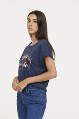 Marškinėliai moterims Lee Cooper S496, mėlyni kaina ir informacija | Marškinėliai moterims | pigu.lt