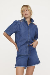 Marškiniai moterims Lee Cooper D128, mėlyni kaina ir informacija | Palaidinės, marškiniai moterims | pigu.lt