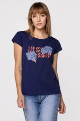 Футболка женская Lee Cooper Flowers12 1010, синий цена и информация | Женские футболки | pigu.lt