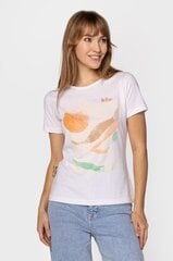 Marškinėliai moterims Lee Cooper 4909, balti kaina ir informacija | Marškinėliai moterims | pigu.lt