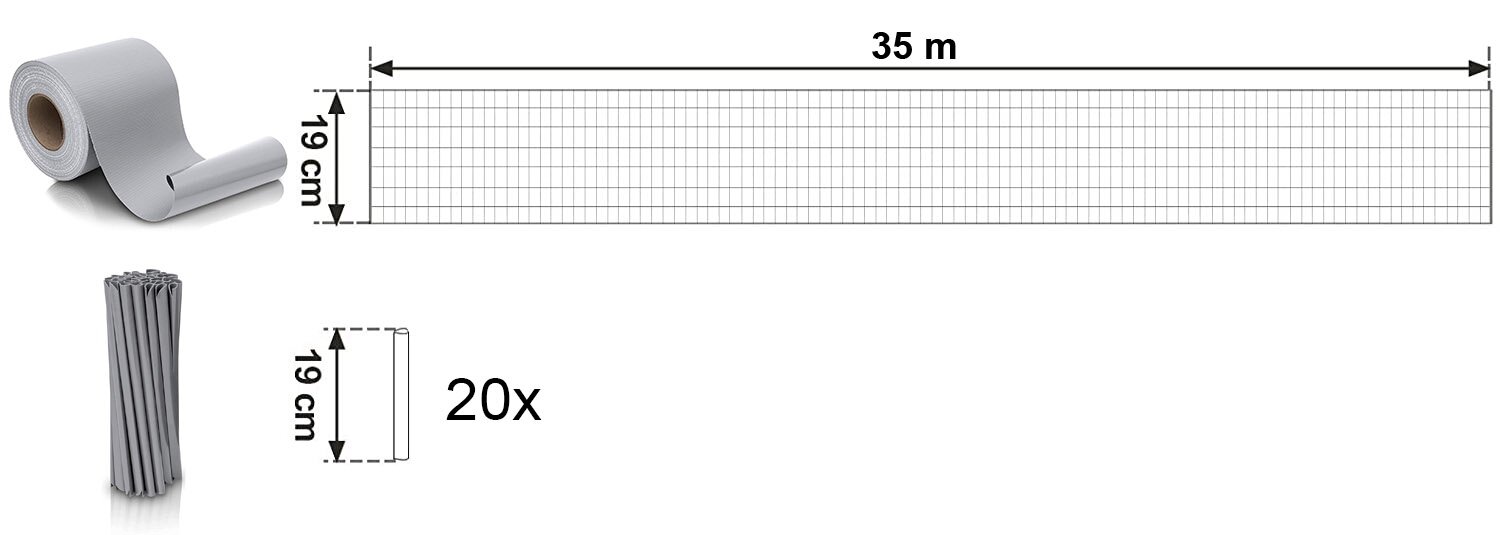 Tvoros juosta, 19 cm x 35 m kaina ir informacija | Tvoros ir jų priedai | pigu.lt