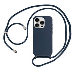 Силиконовый чехол с ремешком для Iphone 11 дизайн 1, темно-синий цена и информация | Чехлы для телефонов | pigu.lt