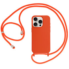 Силиконовый чехол с ремешком для Iphone 12/12 Pro дизайн 1, оранжевый цена и информация | Чехлы для телефонов | pigu.lt