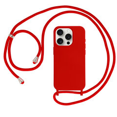 Силиконовый чехол с ремешком для Iphone 13 Pro Max дизайн 1, красный цена и информация | Чехлы для телефонов | pigu.lt