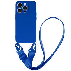 Силиконовый чехол с ремешком для Iphone 11 дизайн 2, синий цена и информация | Чехлы для телефонов | pigu.lt