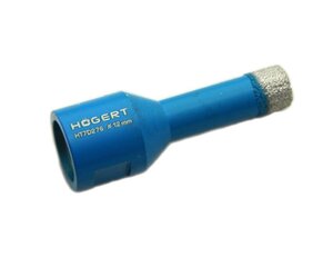 Deimantinė gręžimo karūna 12 mm su M14 sriegiu - HT7D276, Hogert kaina ir informacija | Mechaniniai įrankiai | pigu.lt
