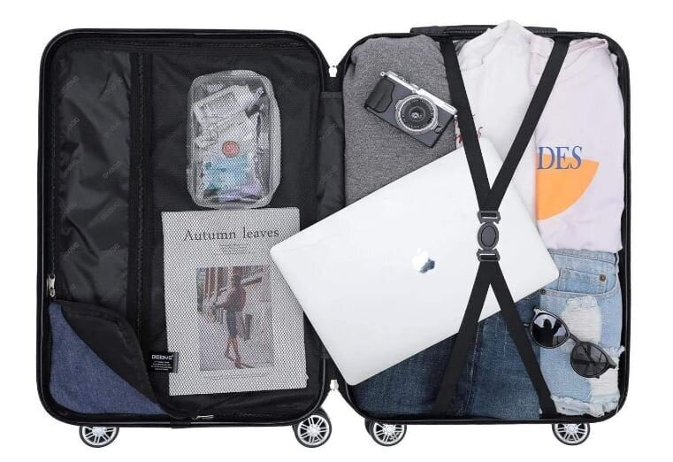 3 lagaminų komplektas Suitcase, raudonas kaina ir informacija | Lagaminai, kelioniniai krepšiai | pigu.lt