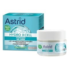 Drėkinantis veido gelis Astrid Hydro X-Cell, 50 ml kaina ir informacija | Veido kremai | pigu.lt