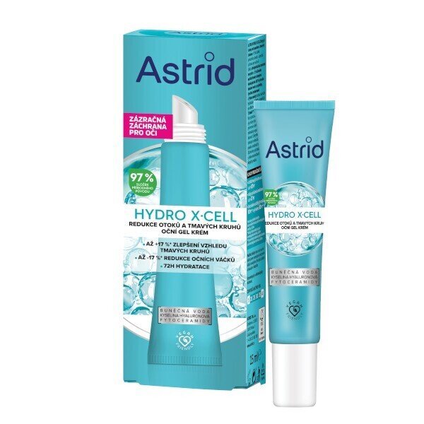 Paakių gelis Astrid Hydro X-Cell, 15 ml цена и информация | Paakių kremai, serumai | pigu.lt