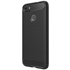 „Carbon“ твердый силиконовый чехол (TPU) - черный (P9 Lite Mini) цена и информация | Чехлы для телефонов | pigu.lt