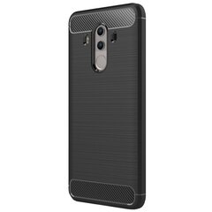 „Mofi“ Carbon твердый силиконовый чехол (TPU) - черный (Mate 10 Pro) цена и информация | Чехлы для телефонов | pigu.lt