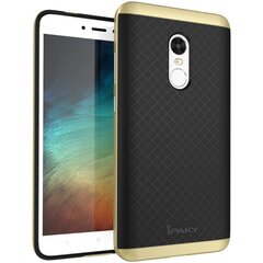 „IPAKY“ твердый силиконовый (TPU) чехол – черный / золотой (Redmi Note 4X) цена и информация | Чехлы для телефонов | pigu.lt