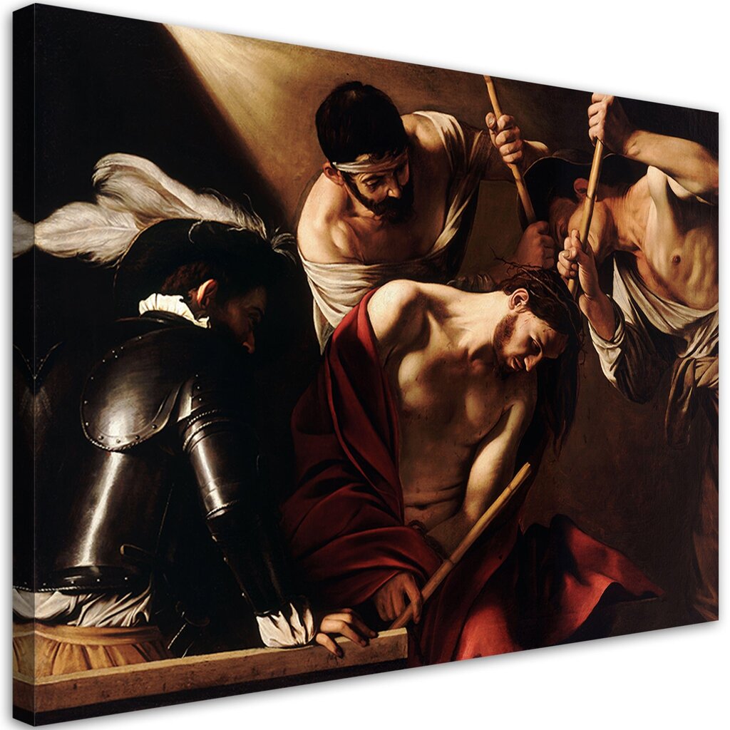 Reprodukcija Caravaggio, Karūnavimas erškėčiais kaina ir informacija | Reprodukcijos, paveikslai | pigu.lt