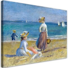 Reprodukcija Pierre Auguste Renoir, Paplūdimyje цена и информация | Репродукции, картины | pigu.lt