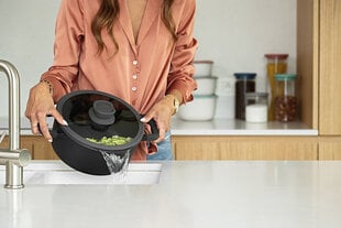 Сковорода-вок с крышкой Stone Plus 28 см цена и информация | Cковородки | pigu.lt