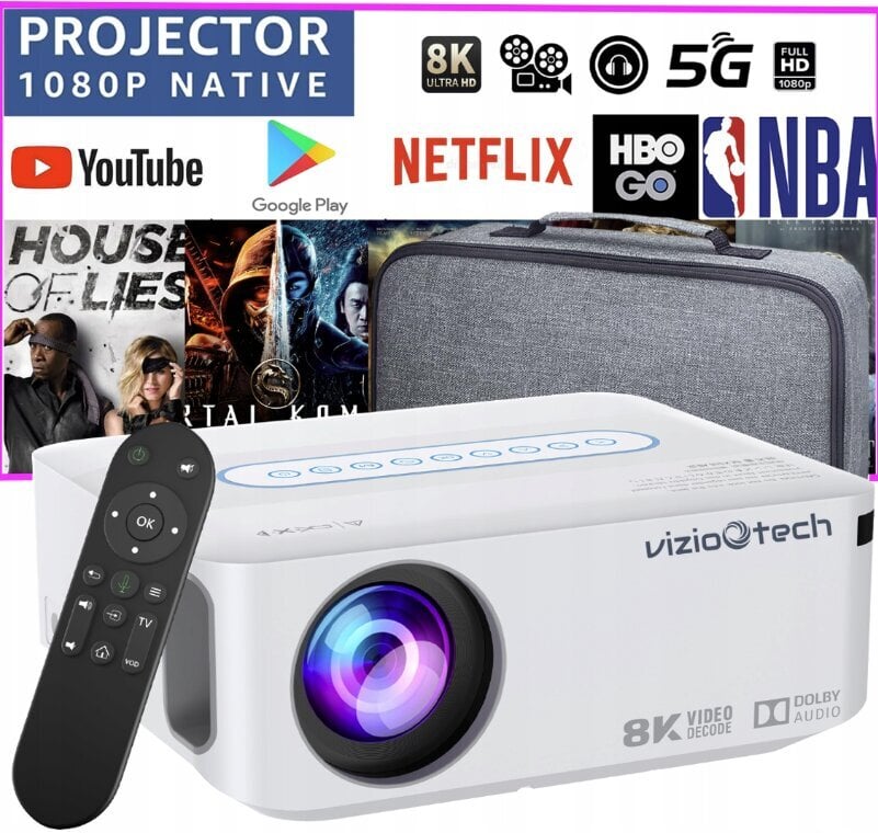 Vizio Tech Full HD 4K kaina ir informacija | Projektoriai | pigu.lt