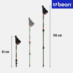 Палки для скандинавской ходьбы Beon NX2 61-135 см цена и информация | Палки для ходьбы | pigu.lt
