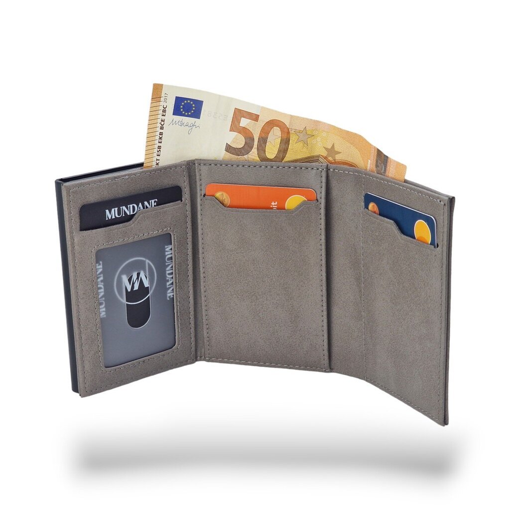 Kortelių piniginė Mundane, pilka цена и информация | Vyriškos piniginės, kortelių dėklai | pigu.lt