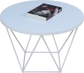 Товар с повреждённой упаковкой. Журнальный столик ADRK Furniture Liam, 55x55см, белый цвет цена и информация | Мебель с поврежденной упаковкой | pigu.lt