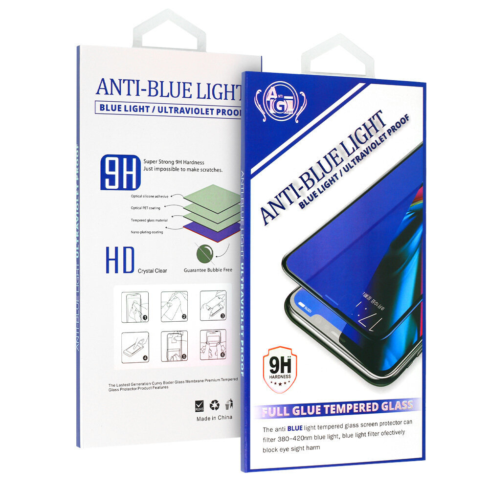 Tempered Glass Anti-Blue Full Glue цена и информация | Apsauginės plėvelės telefonams | pigu.lt