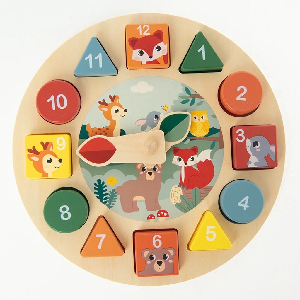 Medinė delionė laikrodis Smiki kaina ir informacija | Žaislai kūdikiams | pigu.lt