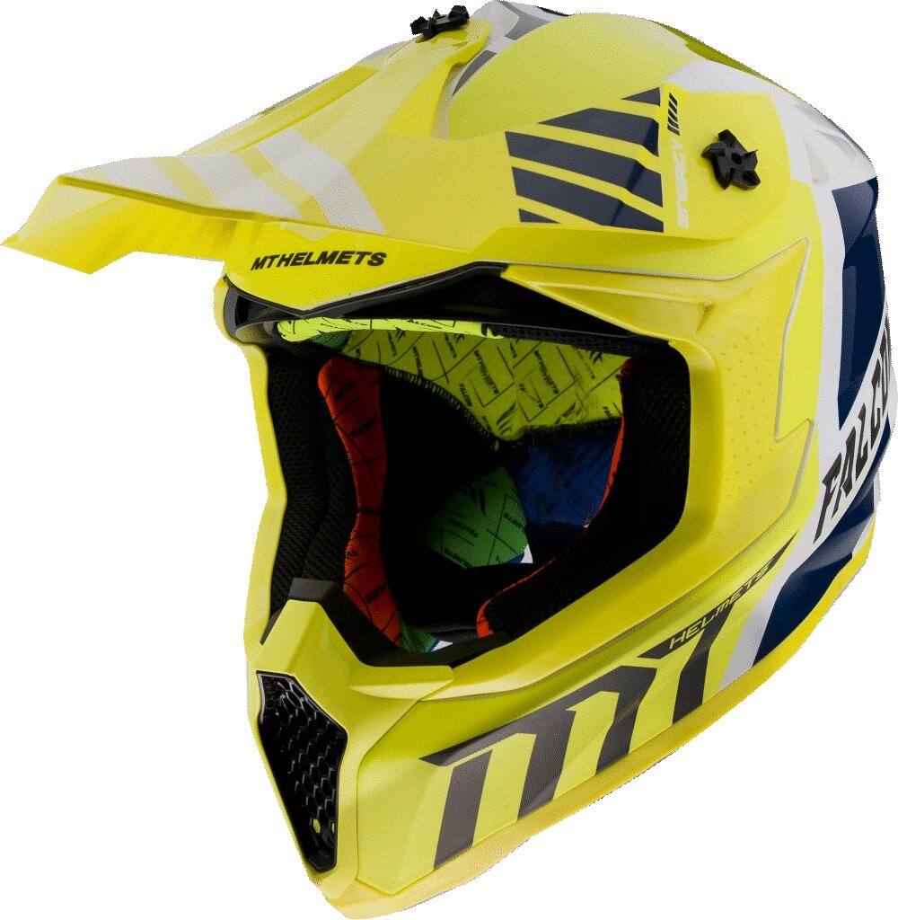 Moto šalmas MT helmets Falcon Warrior A3 Gloss Pearl, geltonas kaina ir informacija | Moto šalmai | pigu.lt