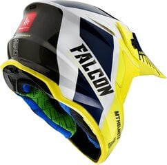 Moto šalmas MT helmets Falcon Warrior A3 Gloss Pearl, geltonas kaina ir informacija | Moto šalmai | pigu.lt