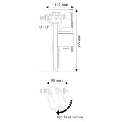 Vandens prileidimo mechanizmas Wirquin šoninio pajungimo 3/8" kaina ir informacija | Priedai unitazams, bidė | pigu.lt