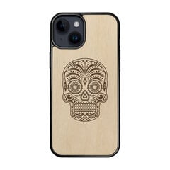 Деревянный чехол для iPhone 15 FoxysCraft, Sugar skull, ольха цена и информация | Чехлы для телефонов | pigu.lt