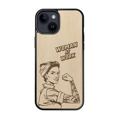 Деревянный чехол для iPhone 15 FoxysCraft, Strong woman, ольха цена и информация | Чехлы для телефонов | pigu.lt