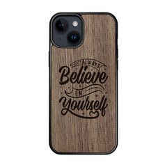 Деревянный чехол для iPhone 15 FoxysCraft, Believe in yourself, ореховое дерево цена и информация | Чехлы для телефонов | pigu.lt