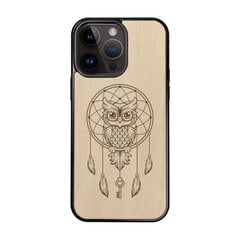 Деревянный чехол для iPhone 15 Pro Max FoxysCraft, Owl dream catcher, ольха цена и информация | Чехлы для телефонов | pigu.lt