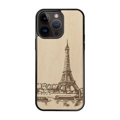 Деревянный чехол для iPhone 14 Pro Max FoxysCraft, Eiffel tower, ольха цена и информация | Чехлы для телефонов | pigu.lt