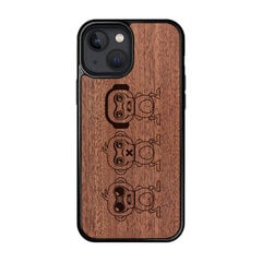 Деревянный чехол для iPhone 12 mini FoxysCraft, Three wise monkeys, красное дерево цена и информация | Чехлы для телефонов | pigu.lt