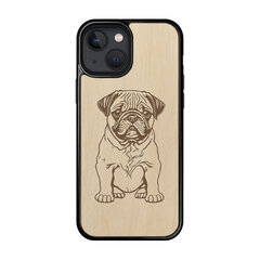 Деревянный чехол для iPhone 13 mini FoxysCraft, Pug, ольха цена и информация | Чехлы для телефонов | pigu.lt