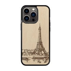 Деревянный чехол для iPhone 13 Pro FoxysCraft, Eiffel tower, ольха цена и информация | Чехлы для телефонов | pigu.lt