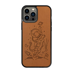 Кожаный чехол для iPhone 13 Pro Max FoxysCraft, Space cat цена и информация | Чехлы для телефонов | pigu.lt