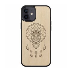 Деревянный чехол для iPhone 12 FoxysCraft, Owl dream catcher, ольха цена и информация | Чехлы для телефонов | pigu.lt