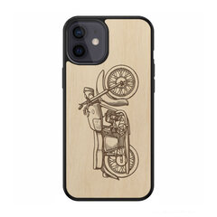 Деревянный чехол для iPhone 12 mini FoxysCraft, Motorcycle, ольха цена и информация | Чехлы для телефонов | pigu.lt