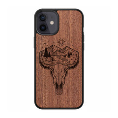 Деревянный чехол для iPhone 12 mini FoxysCraft, Wildlife, красное дерево цена и информация | Чехлы для телефонов | pigu.lt