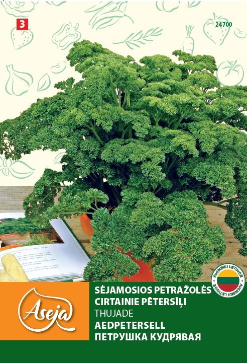 Sėjamosios petražolės /Parsley/ Thujade, ASEJA, 3g , 24700( 3 ) цена и информация | Prieskonių sėklos | pigu.lt