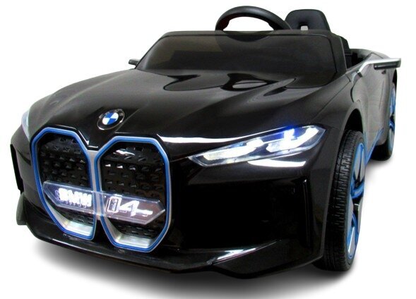 Vienvietis vaikiškas elektromobilis BMW i4, juodas kaina ir informacija | Elektromobiliai vaikams | pigu.lt