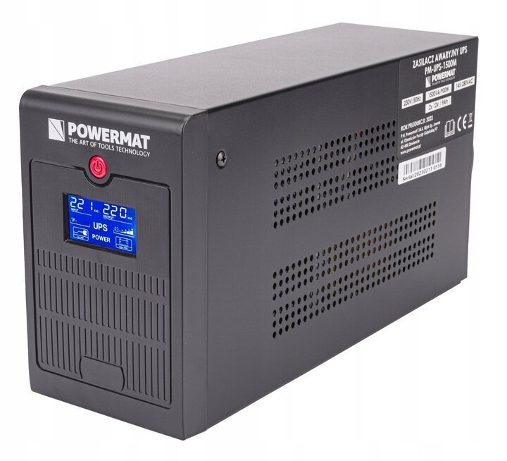 Powermat PM-UPS-1500M kaina ir informacija | Maitinimo šaltiniai | pigu.lt