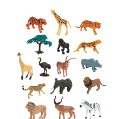 Gyvūnų figūrėlių rinkinys Safari Smiki, 16 d. kaina ir informacija | Žaislai berniukams | pigu.lt