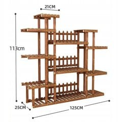 Daugiapakopė medinė lentyna gėlėms ir augalams eMomo, 125cm kaina ir informacija | Gėlių stovai, vazonų laikikliai | pigu.lt