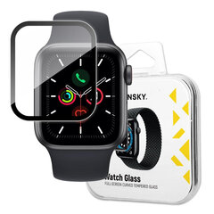 Wozinsky Watch Glass Гибридное стекло для Apple Watch 6 44 мм / Watch 5 44 мм / Watch 4 44 мм / Watch SE 44 мм, черный цена и информация | Аксессуары для смарт-часов и браслетов | pigu.lt