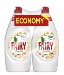 Fairy Sensitive Chamomile &amp; Vitamin E средство для мытья посуды, 2x900 мл цена и информация | Средства для мытья посуды | pigu.lt