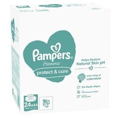 Влажные салфетки Pampers Harmonie Protect & Care, 1056 штук цена и информация |  Одноразовые пеленки и влажные салфетки | pigu.lt