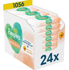 Влажные салфетки Pampers Harmonie Protect & Care, 1056 штук цена и информация |  Одноразовые пеленки и влажные салфетки | pigu.lt